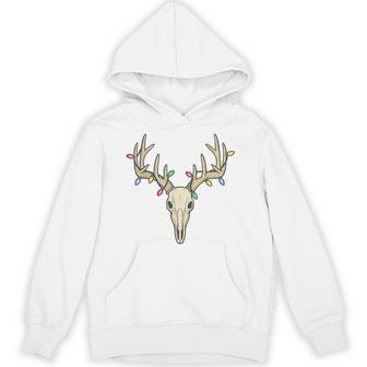 Toddler Elk Skull Buck Deer Hunting Christmas Pajama Teenage Unisex Hoodie | Mazezy