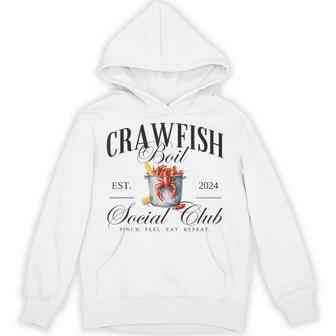 Vintage Crawfish Boil Social Club Pinch Peel Eat Repeat Hoodie - Monsterry