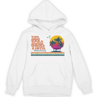 Vintage Del Boca Vista S Sunset Palm Trees Hoodie - Thegiftio UK