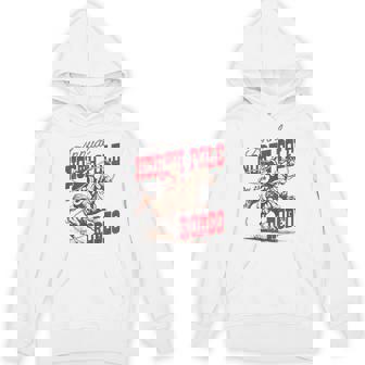 Vintage North Pole Rodeo Cowboy Santa Country Christmas Hoodie - Thegiftio