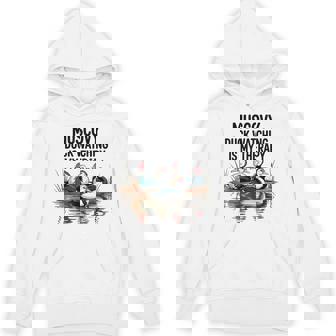 Waterfowl Birdwatching Nature Art For Muscovy Duck Lovers Unisex Hoodie | Mazezy