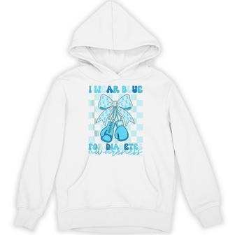 I Wear Blue For Diabetes Awareness Coquette Boxing Gloves Tank Top Unisex Hoodie | Mazezy