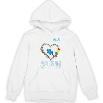 I Wear Blue For My Nephew Autistics Autism Awareness Family Hoodie - Thegiftio UK
