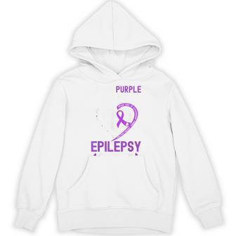 I Wear Purple For Me Epilepsy Awareness Month Heart Warrior Hoodie - Thegiftio UK
