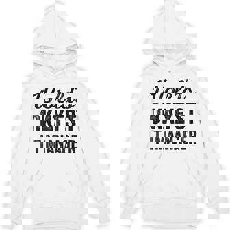 Worlds Okayest IT Manager Sarcastic Information Tech Unisex Hoodie | Mazezy