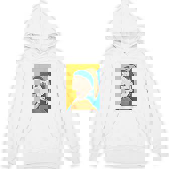 《バックプリント・背中側》【ピカソ風】真珠の耳飾りの少女／フェルメール（パロディ）【世界の名画】面白い パーカー - Kawaiitshirt