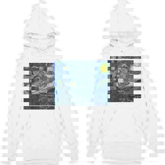 【バックプリント・背中側】ゴッホ／星月夜【世界の名画】高精細画質 フィンセント・ファン・ゴッホ 美術館アート パーカー - Kawaiitshirt