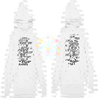 かわいいウミガメオーストラリア、楽しいトロピカルフラワーとハート パーカー - Kawaiitshirt