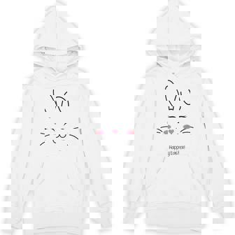 かわいいバニーフェイス イースターバッグ ピンク ハート イースター パーカー - Kawaiitshirt