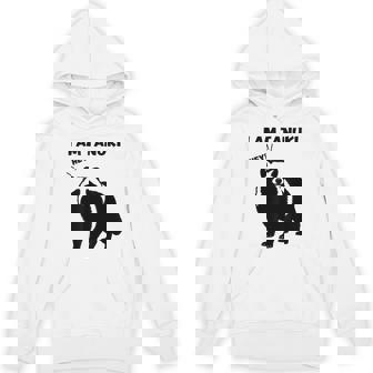 たぬきのシルエット I Am Tanuki おもしろ ユニーク 白黒 アニマル かわいい動物 狸 タヌキ 野生動物 パーカー - Kawaiitshirt