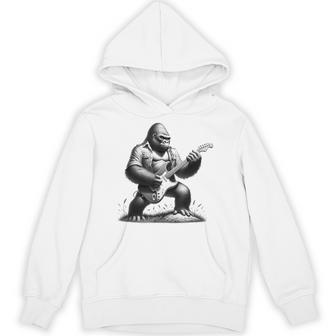 エレキギター ゴリラロックプレーヤー おもしろギフト グラフィック パーカー - Kawaiitshirt