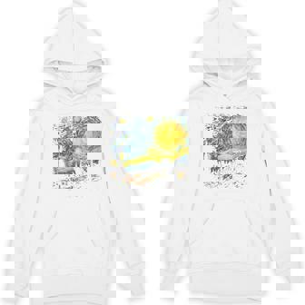 カエル 星月夜 面白い カエル ゴッホ 美的アート ミーム パーカー - Kawaiitshirt