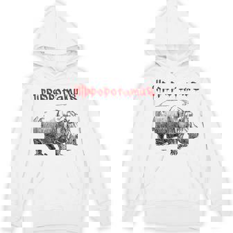 カバ ヴィンテージ シンプル ミニマリスト カバ グラフィック パーカー - Kawaiitshirt