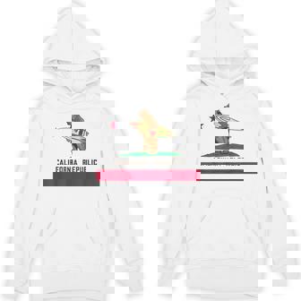 カリフォルニアシャツ、共和国旗カリフォルニアサーフィンベア パーカー - Kawaiitshirt