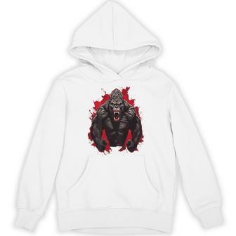ゴリラ・ボディビル・ワークアウト バックプリント・ジム パーカー - Kawaiitshirt