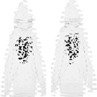 シックなハートプリントの牛柄。 パーカー - Kawaiitshirt