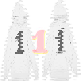 タイポグラフィ 第1番 数字 1 パーカー - Kawaiitshirt