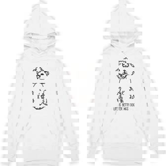 トイ プードル シルエット ラインアート 犬がいると人生はもっと楽しい デザイン パーカー - Kawaiitshirt