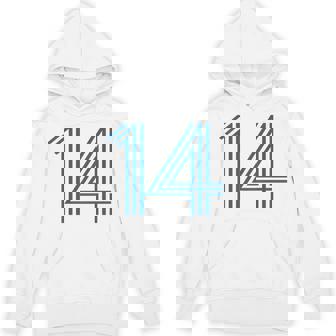 ナンバー14 シャツ レトロユニフォーム ヨーロッパスタイル バックプリントジャージ パーカー - Kawaiitshirt