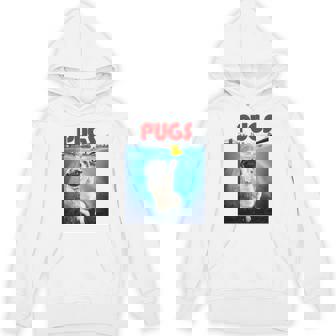 ニューヨーク港でゴム製のアヒルのおもちゃで遊ぶかわいいパグ犬 長袖tシャツ パーカー - Kawaiitshirt