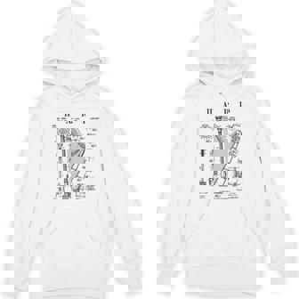 ハープ ヴィンテージ 特許ハーピスト ドローイングプリント パーカー - Kawaiitshirt