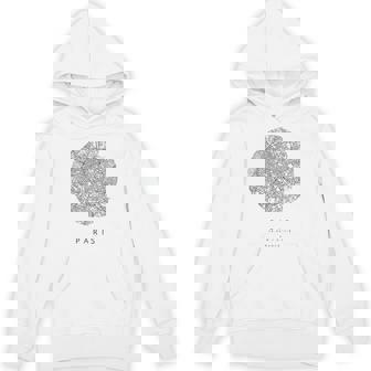 パリ フランス コーディネート 地図 故郷 パーカー - Kawaiitshirt