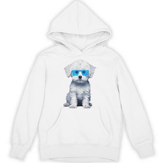 プードル 犬 幾何学的 キュート サングラス アニマル アート プードル パーカー - Kawaiitshirt