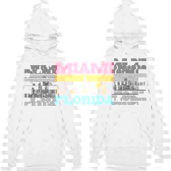 マイアミ フロリダ州 都市景観 お土産 モダン マイアミスカイライン パーカー - Kawaiitshirt