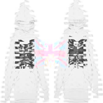 ユニオンジャックバンダナをかぶったブリティッシュブルドッグ、かわいい英国国旗。 パーカー - Kawaiitshirt