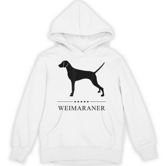 ワイマラナー ブラック シルエット パーカー - Kawaiitshirt