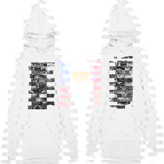 三毛猫 オレンジ猫 ねこ バイク 星条旗 アメリカ パーカー - Kawaiitshirt