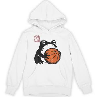 不機嫌そうなカエル 面白い バスケットボール アニメ 日本語 パーカー - Kawaiitshirt