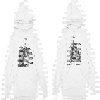 人間の心臓の肺 ビンテージ医療解剖学 解剖学的肺 パーカー - Kawaiitshirt