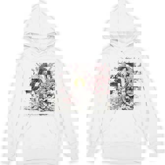 日本 浮世絵 観音菩薩 竜 桜 波 バックプリント 長袖tシャツ パーカー - Kawaiitshirt