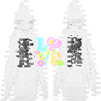 明るくカラフルな愛と平和 ピースサイン フラワートップ パーカー - Kawaiitshirt