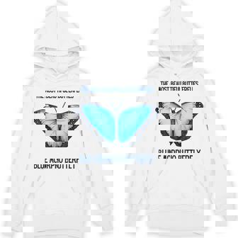 最も美しい蝶青いモルフォバタフライ パーカー - Kawaiitshirt
