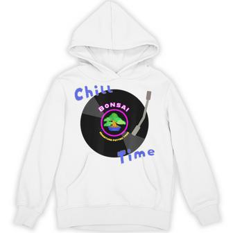 盆栽×レコード 静かに過ごすチル時間デザイン パーカー - Kawaiitshirt