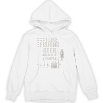 私はビール釣りが好きで、背中には3人で面白い釣りが好きです。 パーカー - Kawaiitshirt