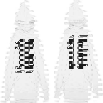 背番号 16 チーム短大スポーツ背番号付きユニフォーム パーカー - Kawaiitshirt