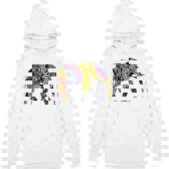 象のシルエット、かわいいボヘミアンデザイン。 パーカー - Kawaiitshirt