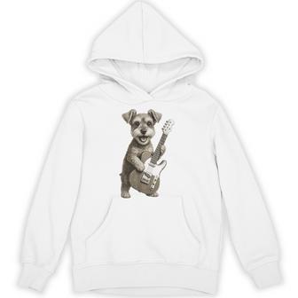 面白いtシャツ シュナウザー 犬 ギター イヌ メンズ 犬好き グッズ かわいい おもしろ 面白い 服 ネタ パーカー - Kawaiitshirt