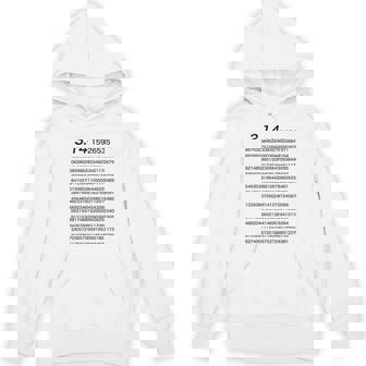 （背中側 バックプリント）314 円周率 パイ《数学》【変なデザイン屋さん】理数系 数字 面白い 長袖tシャツ パーカー - Kawaiitshirt