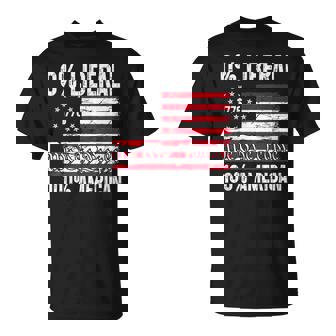 0 Liberal 100 American Zero Percent Liberal Us Flag Retro T-Shirt - Monsterry