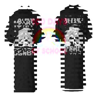 100 Days Of School Girls Teacher 100th Days Of Unicorn T-Shirt | Mazezy