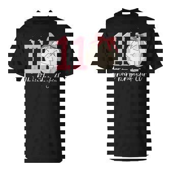 11Th Birthday Girl Volleyball Ball Coquette Pink 11 T-Shirt | Seseable FR