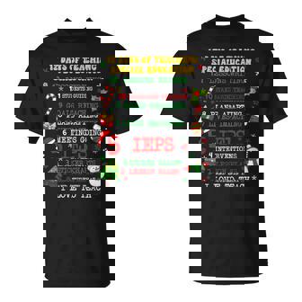12 Days Of Teaching Special Education IEPS SPED Teacher Xmas T-Shirt | Mazezy