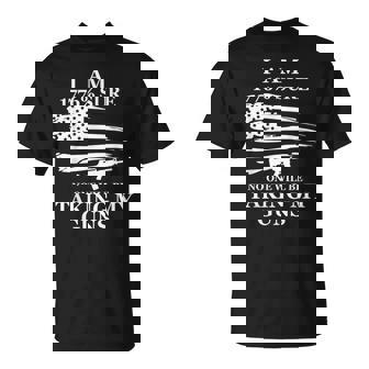 I Am 1776 Sure No One Will Be Taking My Gun US Flag America T-Shirt | Mazezy