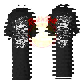 1950年代ロックンロールクラシックカーとサイコロロカビリー Tシャツ - Kawaiitshirt