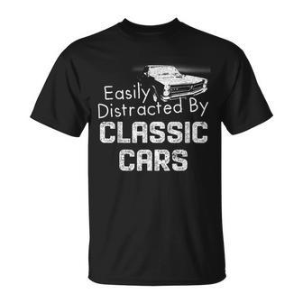 1965 65 Gto Easily Distracted By Classic Car Muscle Car T-Shirt - Thegiftio UK