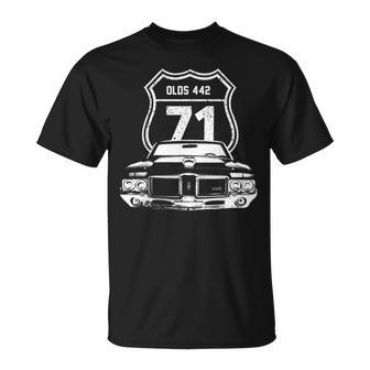 1971 71 Olds 442 Muscle Car T-Shirt - Thegiftio UK